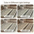 thumbnail image 7 of ODIKA 3'x5' Ultra-Soft Throw Mat, Farmhouse Faded Dotted Bands Asymmetrical Worn Cream Door Stripe None Washable, Bare feet friendly, Easy Care Indoor rug for Bedside, Vanity, 7 of 7