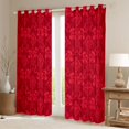 thumbnail image 2 of Feelyou Damask Floral Red Blackout Curtains Set of 2 (52x84 Each), Hippie Tribal Abstract Window Curtains, Western Modern Fashion Curtains and Drapes, Curtains and Drapes Home Decor, 2 of 6