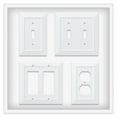 Franklin Brass Classic Beadboard Double Switch Wall Plate in Pure White