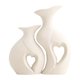 thumbnail image 1 of Jarrón de resina de 2 piezas, jarrón decorativo, artesanías sencillas, centro de mesa Blanco, 1 of 9