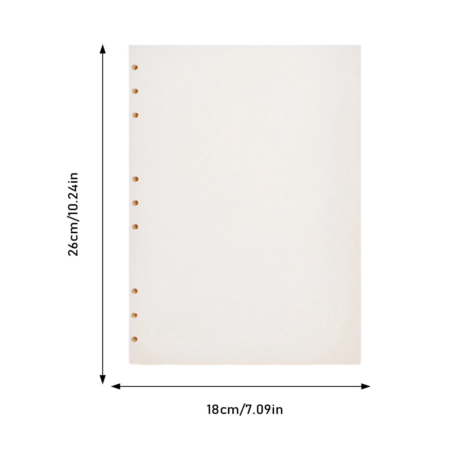 UJMNHYGT Loose Leaf Paper 45 Sheets Wide Ruled 7.09x10.24 Inch, Bulk Office Filler Sheets 9 Hole Punched, Wide Ruled Notebook Paper for 9 Ring Binder