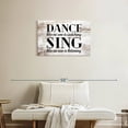 thumbnail image 2 of Elephant Stock Dance And Sing Motivational Quote Wall Art - Horizontal Canvas Wall Art - Living Room Wall Decor - Inspirational And Typography Canvas - Black And White Decor - 30" x 20", 2 of 8