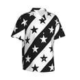 thumbnail image 2 of Pattern With Stars Men's 3d Print Casual Button Down Shirts, Novelty Hawaiian Short Sleeves M, 2 of 8