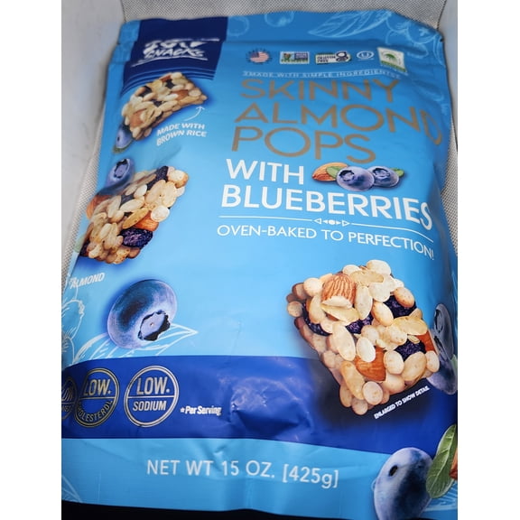 Skinny Pop Almonds with Blueberries – Gluten-Free Snack, 15 oz