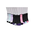 thumbnail image 4 of Athletic Works Girls Cushioned Ankle Socks, 10-Pack, Sizes S (6-10.5) - L (4-10), 4 of 6
