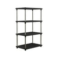 thumbnail image 2 of Hxlamzoo 4-Tier Waterproof Plastic Storage Shelves - Sturdy, Space Saving Shelving Unit for Kitchen, Bathroom & Laundry | Connectable Black Organizer Rack (31.4x16.5x8.6in), 2 of 7