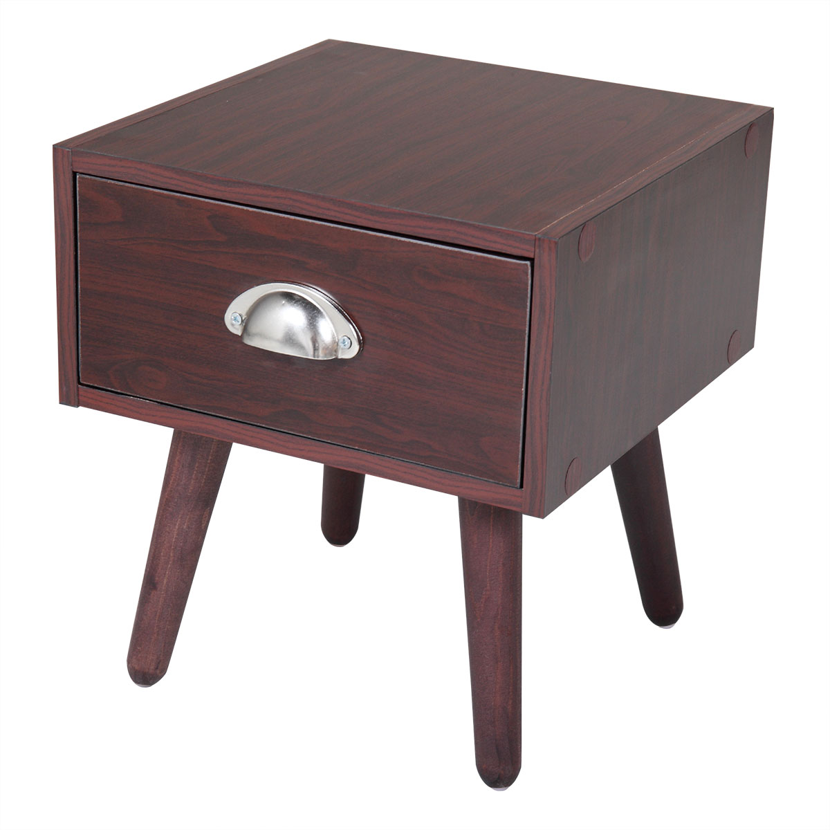 Topcobe Nightstand Bedside Table Nightstand Organizer Side Table Storage Cabinet Drawer Bedroom Storage Shelves And Drawer Brown 1pcs Walmart Com Walmart Com