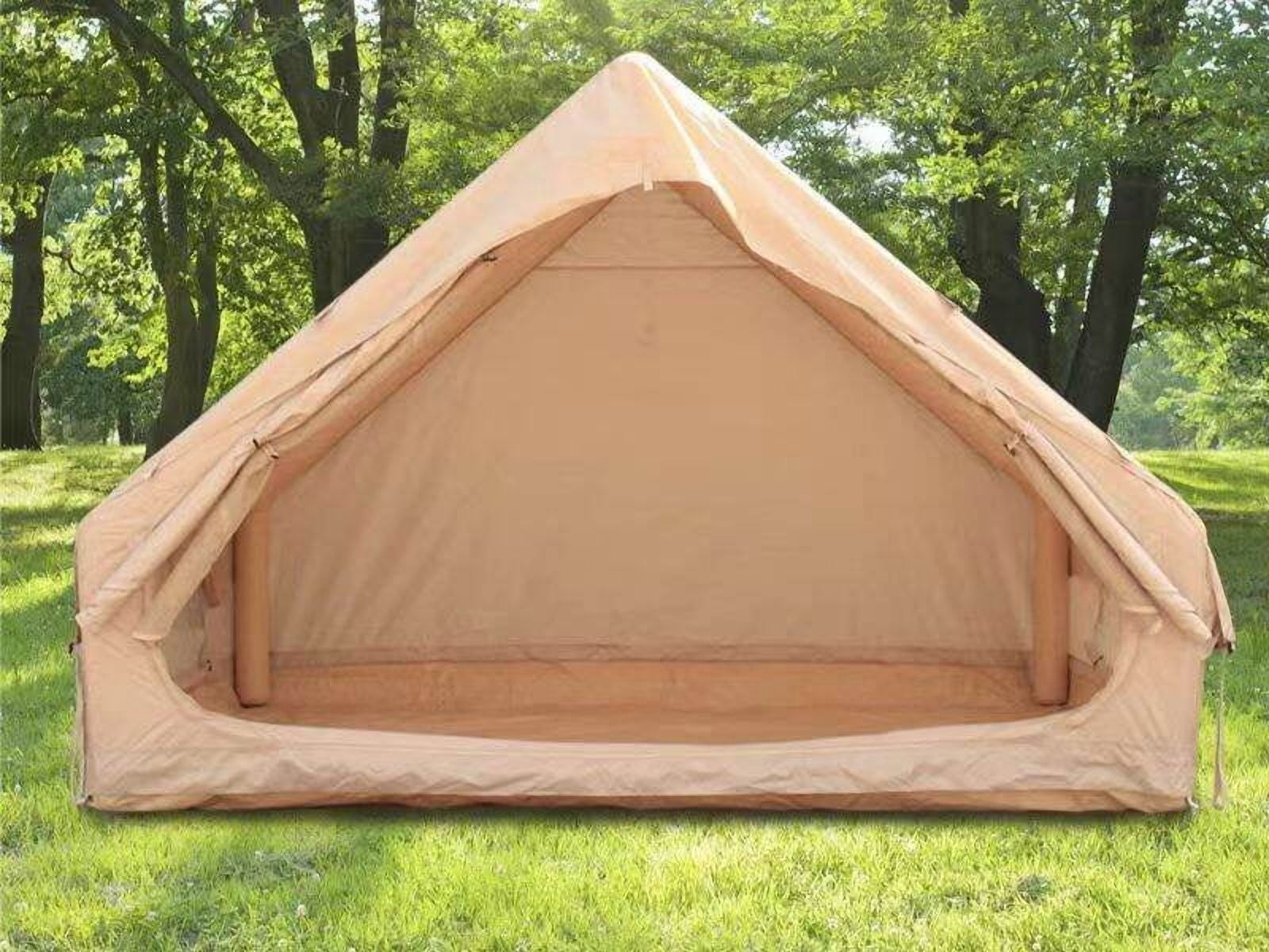 118" Inflatable Glamping Tent for 4-6 People - 4 Season Waterproof Camping Tent with Pump (Khaki)