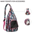 thumbnail image 2 of Trippy Weed Sling Backpack - Psychedelic Swirl Leaf Pattern, Fashion Forward Shoulder Pack, 2 of 4