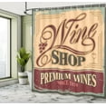 thumbnail image 5 of Ambesonne Vintage Shower Curtain, Old Wine Shop Sign, 69"Wx70"L, Orange Red, 5 of 5