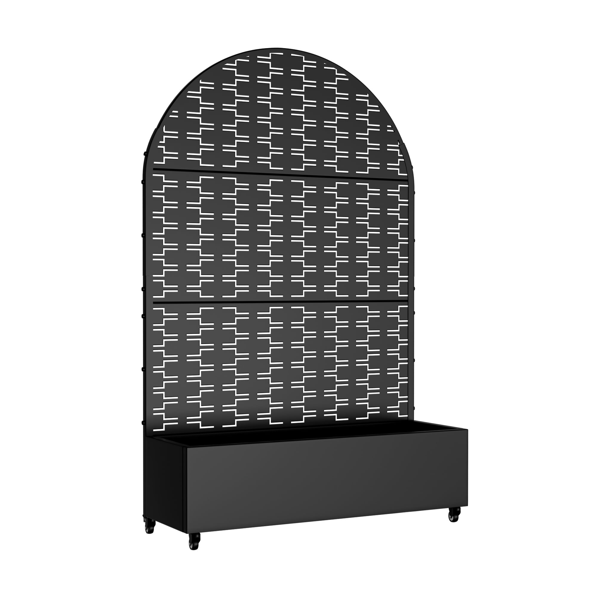 MAYEERTY 72"x47" Metal Arch Raised Garden Bed with Trellis, Outdoor Planter Box for Vine Climbing Plants, Black
