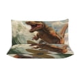 thumbnail image 4 of 3PCS Dinosaurs Surfing Duvet Cover Set Twin, 1 Duvet Cover And 2 Pillowcase, Duvet Cover for Kids Girls Boys And Teens, 4 of 6