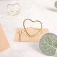 thumbnail image 3 of Balsa Circle 10 Gold 1" Metal Table Number Sign Holders Heart Place Card Stands Party Events Decorations, 3 of 8