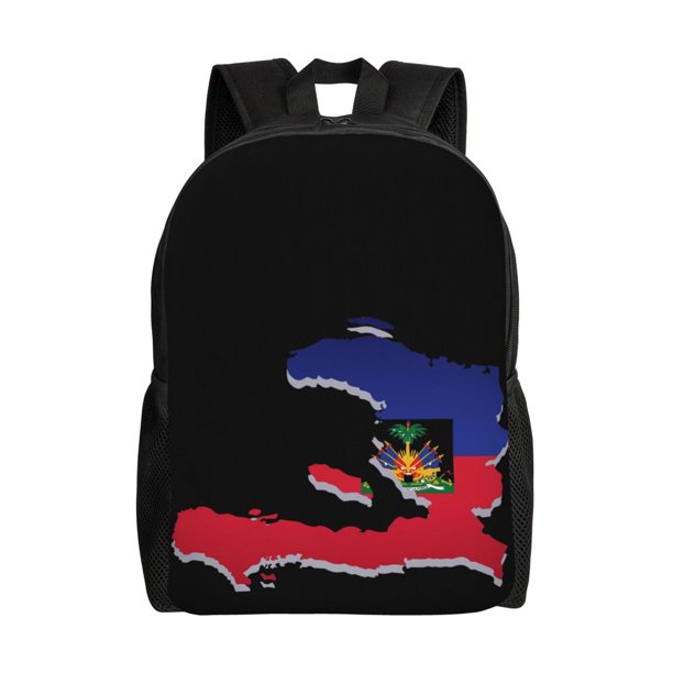 Mochilas escolares con la bandera de Haití para estudiantes, mochilas de viaje, bolsos para portátil, bolsos de hombro para hombres y mujeres.