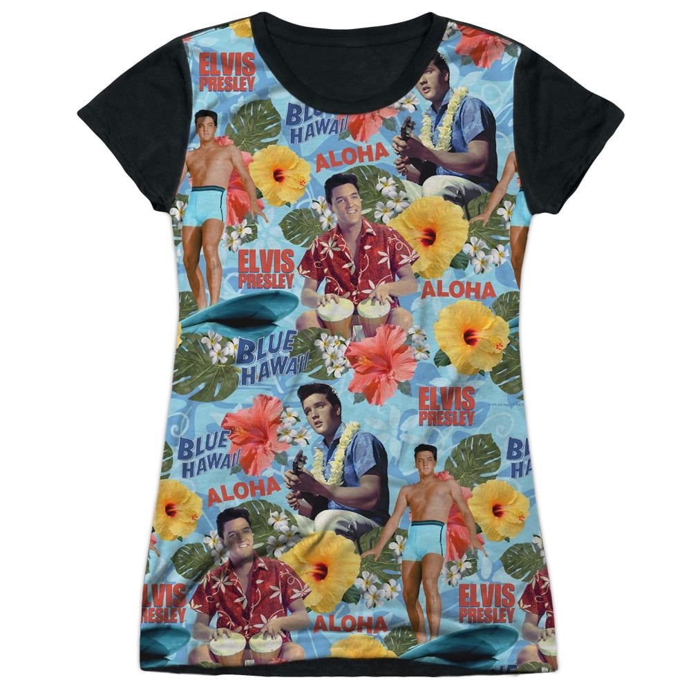Elvis Presley Surf's Up Junior Women's Sublimated T-Shirt White