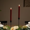 thumbnail image 4 of Northlight LED Flickering Flameless Taper Honeycomb Christmas Candles - 9.5" - Red - Set of 2, 4 of 10