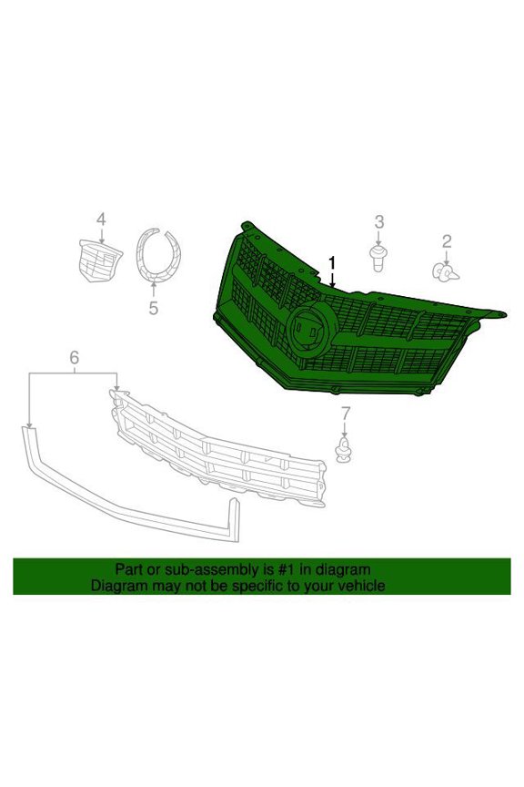 GM 25778321 Grille Asm-Rad Upr