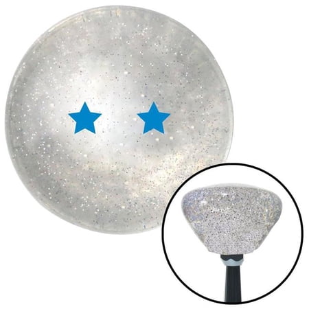American Shifter Blue Dragon Ball Z - 2 Star Clear Retro Metal Flake Shift Knob with M16 x 1.5 Insert