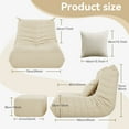 thumbnail image 4 of VFD Bean Bag Chairs for Adults, Beanbag Chair with Ottoman Lounge Sofa Memory Foam Comfy Reading Chair for Bedroom & Living Room, Lazy Floor Sofa Couch, 4 of 9