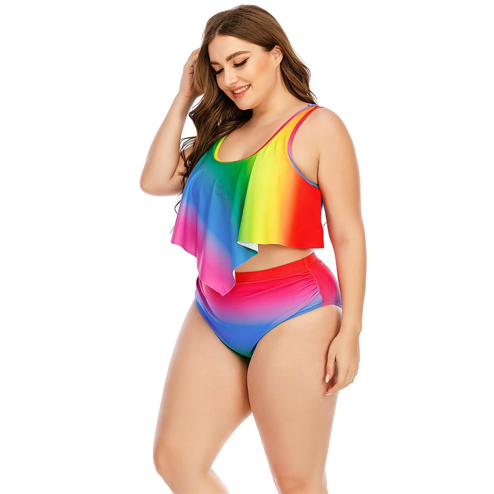 Rainbow - Ye Bikini 2 Piece for Women Swimsuit Swimming Costume Bikini Sets  Tummy Control Swimwear One Size Fit S M L Size (Blue) : : कपड़े और  एक्सेसरीज़