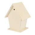 thumbnail image 4 of Clearance! Fenull Dox Box Box House Bird Box Bird House Bird Bird House Wooden Other, Bathroom Cup Clearance Sale, 1Pc Creative Wall Mounted Wooden Outdoor Bird Nest Bird House Khaki, 4 of 6