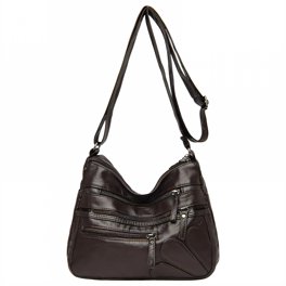 TMA EYES Women's PU Leather Shoulder Tote Bag - Convertible Chain Strap Handbag Clutch