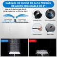 thumbnail image 4 of Regaderas para Baño, 8'' Cabezal de Ducha y 5 Modo de Shower Head Fijas, Regadera Cuadrada de para Baño Alta Presion Modernas con 1.5 m Telefono y Tubo de Extensión, 4 of 8