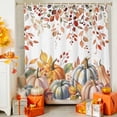 thumbnail image 4 of Thanksgiving Harvest Shower Curtains for Bathroom, Fruit Pumpkin Fall Leaves Farmhouse Waterproof Fabric Shower Curtain for Bathroom Bathtub Decoration, Machine Washable, 72"x72", 4 of 9