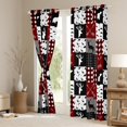 thumbnail image 3 of Homewish Rustic Deer Bear Black Out Curtains, Vintage Red Buffalo Patchwork Curtains Pack of 2 (42x63 Each), Hunting and Fishing Bedroom Curtains, Black Out Curtains Room Decor, 3 of 5