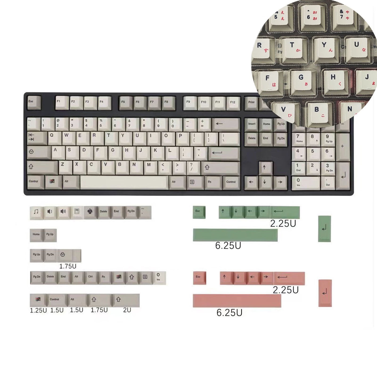 149 Key Keycaps Enhances Backlight for Mechanical Keyboards in Classical Color with Comfortable Retro 9009 Texture