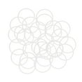 thumbnail image 4 of Uxcell 27mm OD 24mm ID 1.5mm Width Silicone Seal O-Rings White 30 Pack, 4 of 5