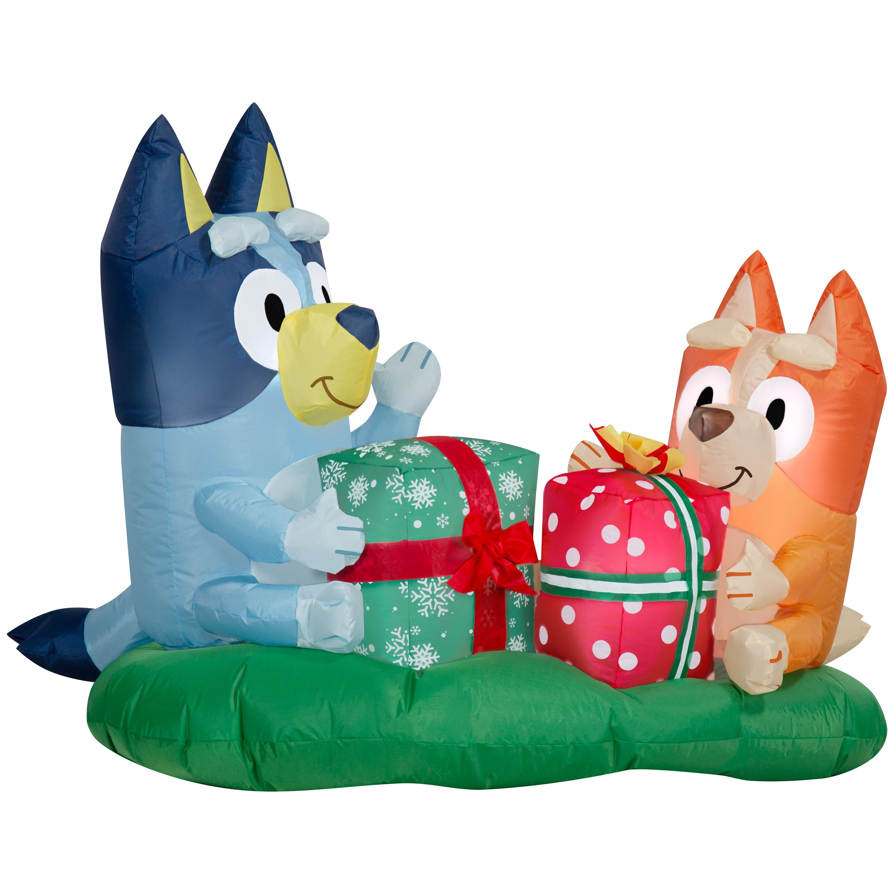 Scène de Noël lumineuse gonflable Airblown de Bluey et Bingo BLUE ET BINGO 4FT AB