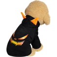 thumbnail image 5 of Disfraz De Perro De Halloween Trajes De Cachorro De Mascotas Impreso Con Cara De Calabaza Malvada Ropa De Invierno Para Perros Sudadera Abrigo Con Capucha Monos De Gato Para Halloween M, 5 of 5