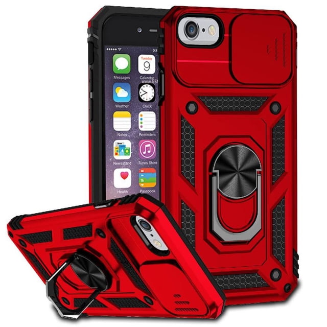 Estuche GANGXUN para iPhone 6, soporte giratorio 360°, estilo mecánico y magnético