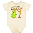 thumbnail image 3 of Inktastic Dragon 1st Birthday Turning One Boys or Girls Baby Bodysuit, 3 of 5