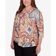 thumbnail image 6 of Alfred Dunner Womens Plus-Size  Watercolor Paisley Crew Neck Top, 6 of 6