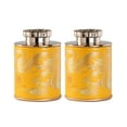 thumbnail image 2 of jifeng 2 Pieces Paper Cereal Container Biscuit Jar Tea Jar for Living Room Bar Home Gold, 2 of 8