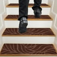 thumbnail image 3 of Djunllk Stair Treads - Non Slip Carpet Stair Treads for Wooden Steps, Self-Adhesive Dirt & Wear Resistant, Stair Runner for Kids Pets Elderly, 29 x 7 inch, 3 of 7