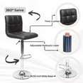 thumbnail image 2 of Roundhill Swivel Elegant PU Leather Modern Adjustable Hydraulic Barstools, Multiple Colors Available, 2 of 6