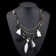 thumbnail image 6 of Jiaroswwei Women's Boho Ethnic Style Feathers Tassels Beads Multi-layer Chain Necklace, 6 of 8