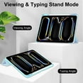 thumbnail image 3 of SaniMore Case for Apple iPad Pro 11 (2024), Auto Sleep/Wake Shock Resistant [Built-in Pencil Holder] Flip Stand [Dual Angle] Transparent Slim Lightweight Anti-fall Tablet Shell, Light Blue, 3 of 8