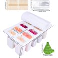 thumbnail image 2 of Sunfuture Summer Ice Pop Maker DIY Reusable Popsicle Molds Maker for Homemade with 100 Wooden Sticks,100 Popsicle Bags,100 Tether and 1 Silicone Funnel, 2 of 7