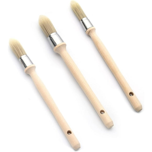 3 Pcs Trim Painting Tool, Edge Painting Tool, Trim Paint Brushes Corner Brush with Wood Handle for Baseboard Sash Home Wall