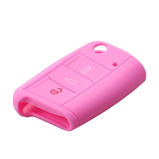 Miangastore Car Accessories Silicone Key Case Cover for Series (Pink)