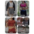 thumbnail image 3 of Camiseta deportiva para mujer, camisetas cortas, camisetas ajustadas de manga corta para, 3 of 7