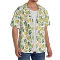 thumbnail image 2 of Naloa Fruit Pears Men's Loose Fit Cuban Collar Short-Sleeve Shirt, Hawaiian Shirts, Mens Shirts Casual for Everyday Wear Outings-4X-Large, 2 of 5