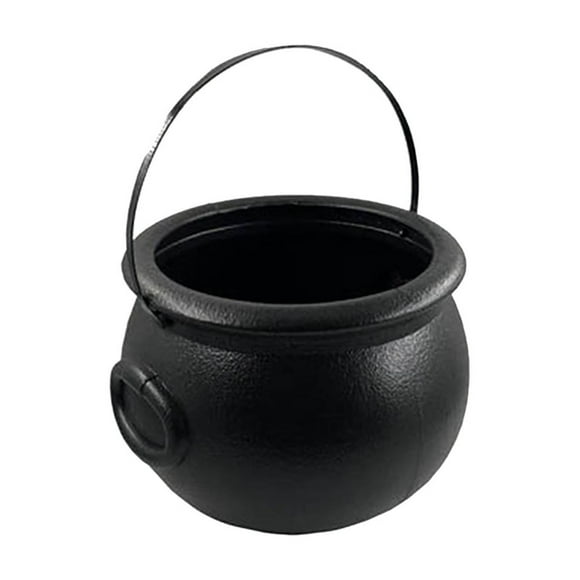 Clearance Sale! Wrap Halloween Cauldron Black Plastic Witch Cauldron Kettle Halloween Cauldron Candy Rack For Halloween And St. Day Parties