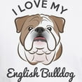 thumbnail image 3 of CafePress - I Love My English Bulldog White T Shirt - Men's White Classic Cotton T-Shirts, 3 of 4