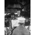 thumbnail image 2 of President Woodrow Wilson Speaking Under An Umbrella On Flag Day History (24 x 36), 2 of 2