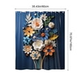 thumbnail image 3 of Tarmeek Floral Shower Curtain 90x180cm Polyester Fabric Waterproof Washable Quick Dry for Bathroom Tub Hotel Mildew Resistant, 3 of 7